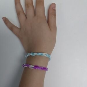 Blue and Purple Bracelets Set